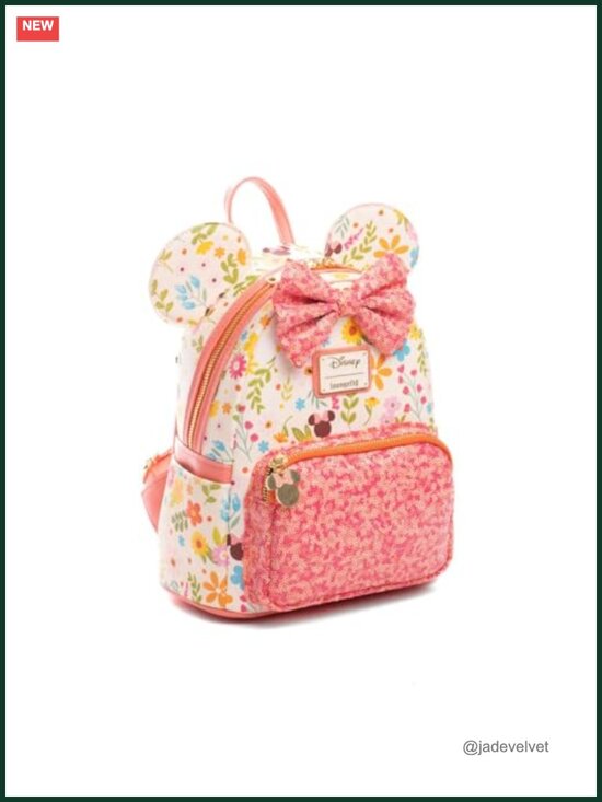 Loungefly Minnie Mouse Springtime Sequins Faux Leather Mini Backpack